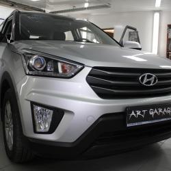 Установка ШГУ и камеры заднего вида Hyundai Creta